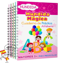 Cargar imagen en el visor de la galería, Set de libros de caligrafía con tinta mágica para niños