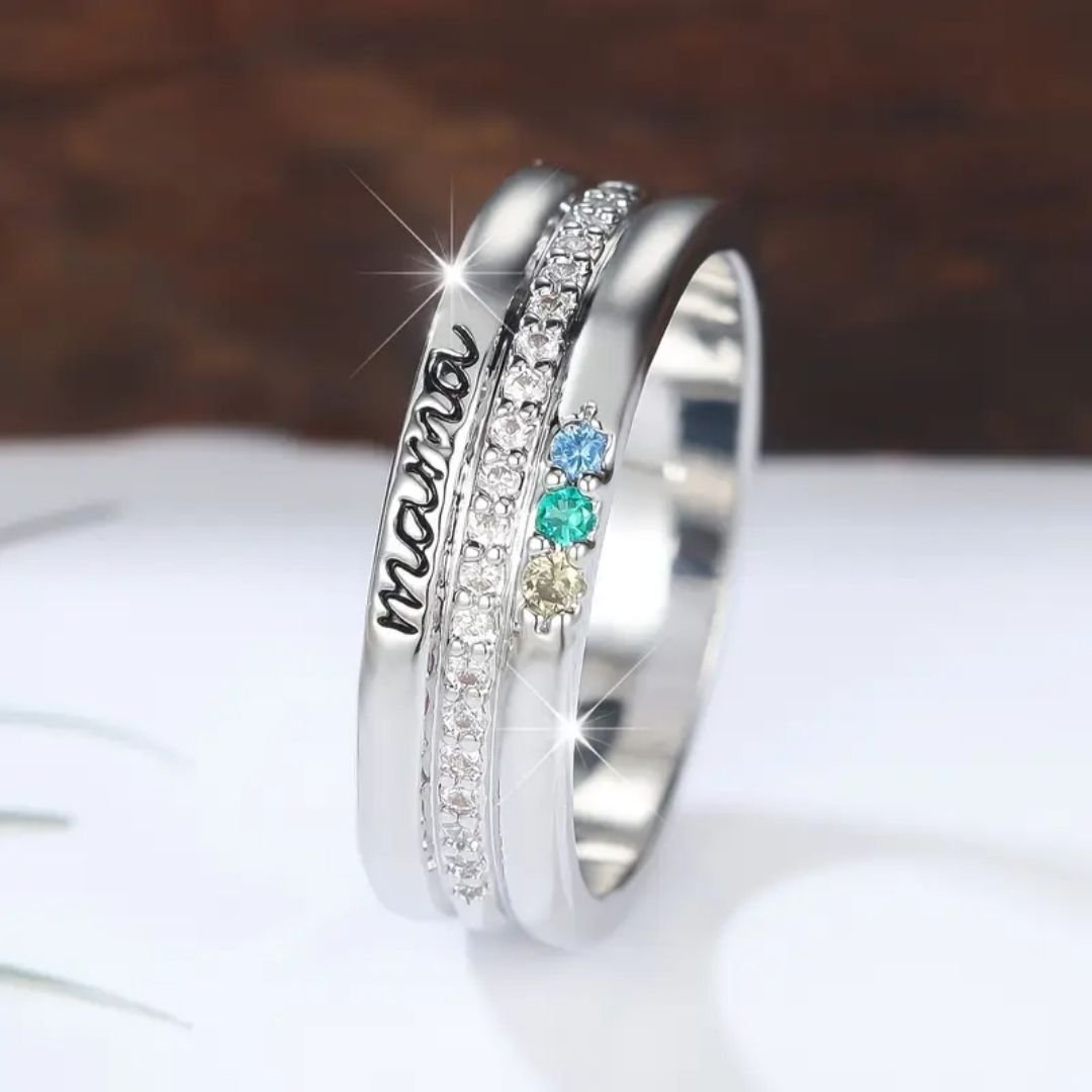 Anillo personalizado con piedras de nacimiento - Moroveta