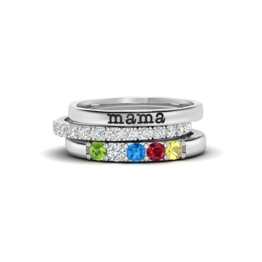 Anillo personalizado con piedras de nacimiento - Moroveta