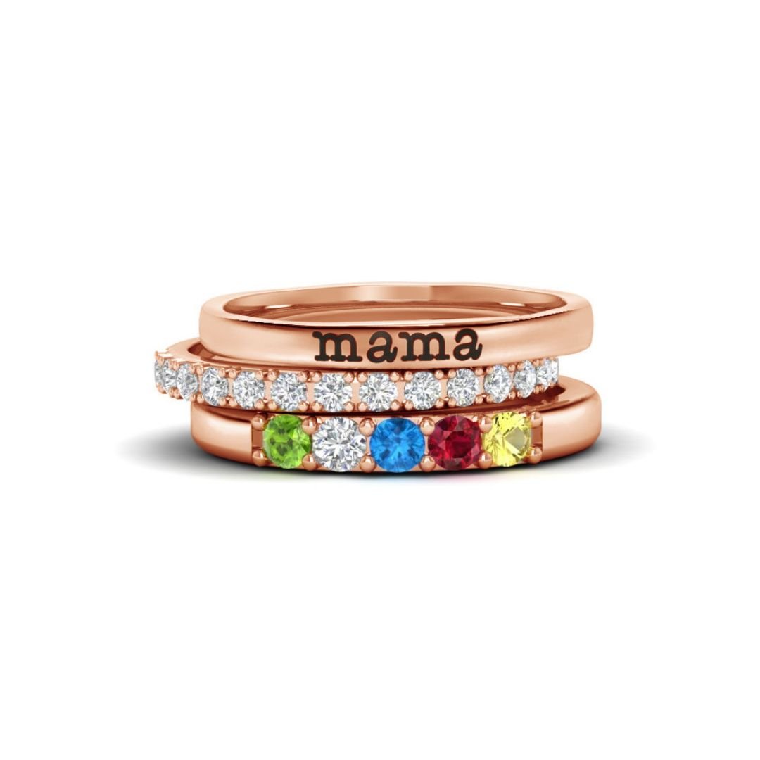 Anillo personalizado con piedras de nacimiento - Moroveta
