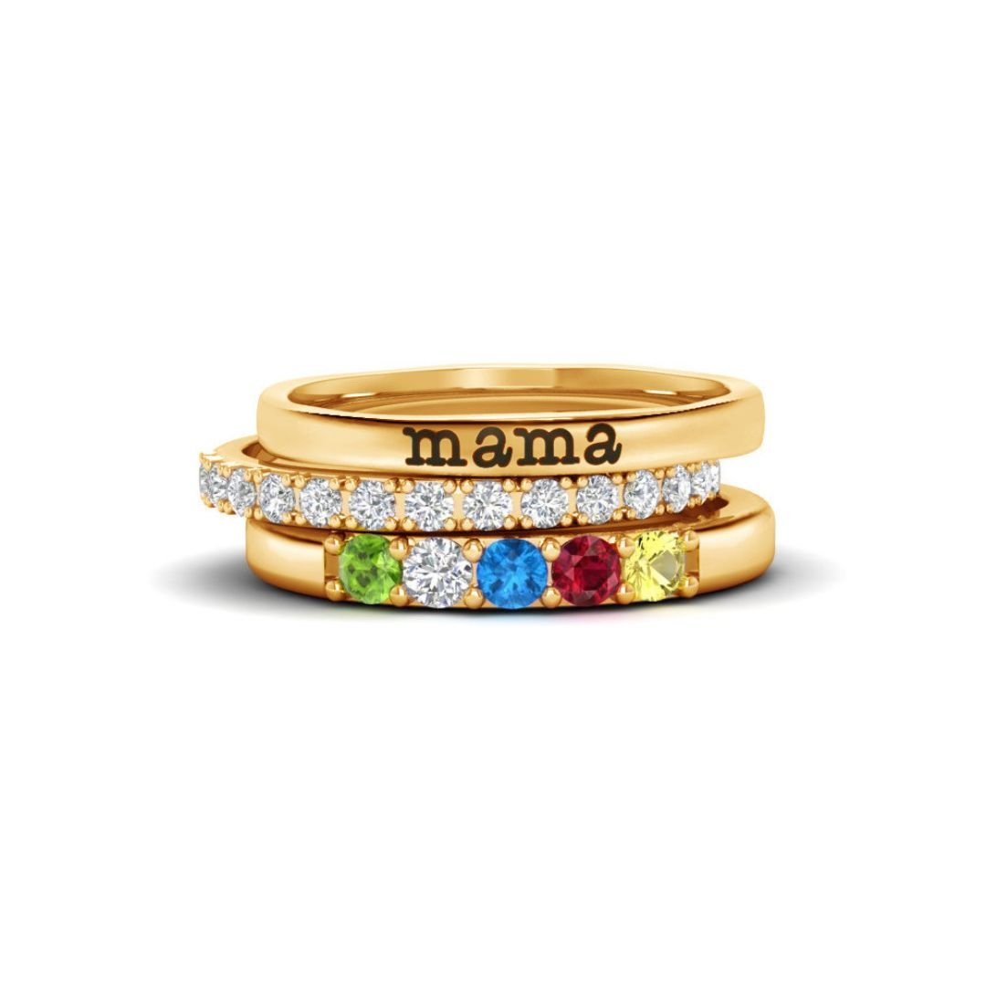 Anillo personalizado con piedras de nacimiento - Moroveta