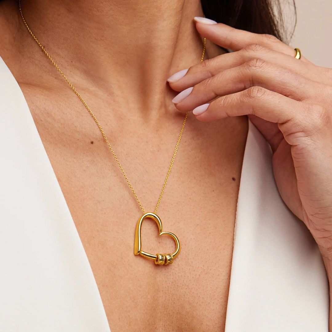 Collar corazón personalizado con nombres - Moroveta