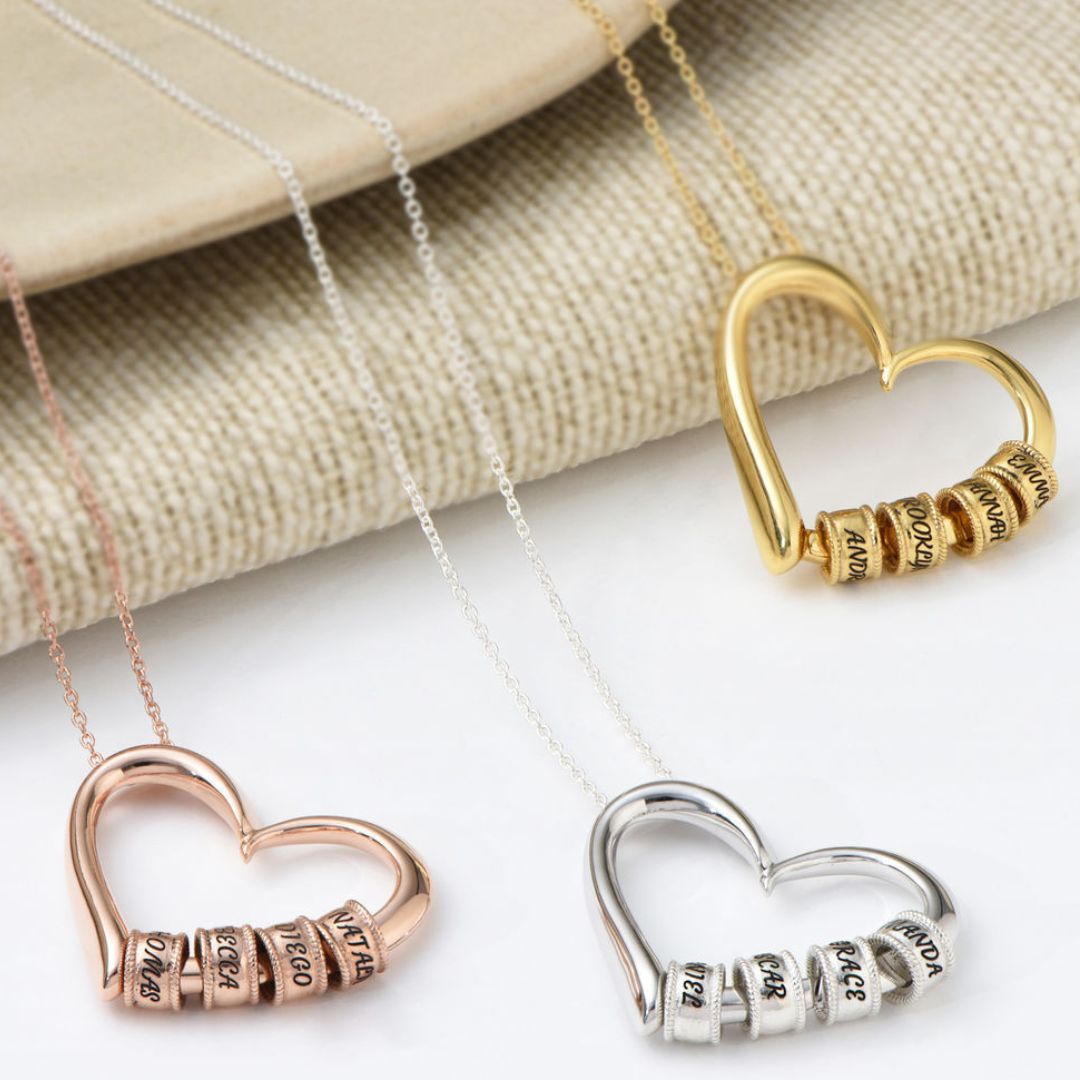 Collar corazón personalizado con nombres - Moroveta