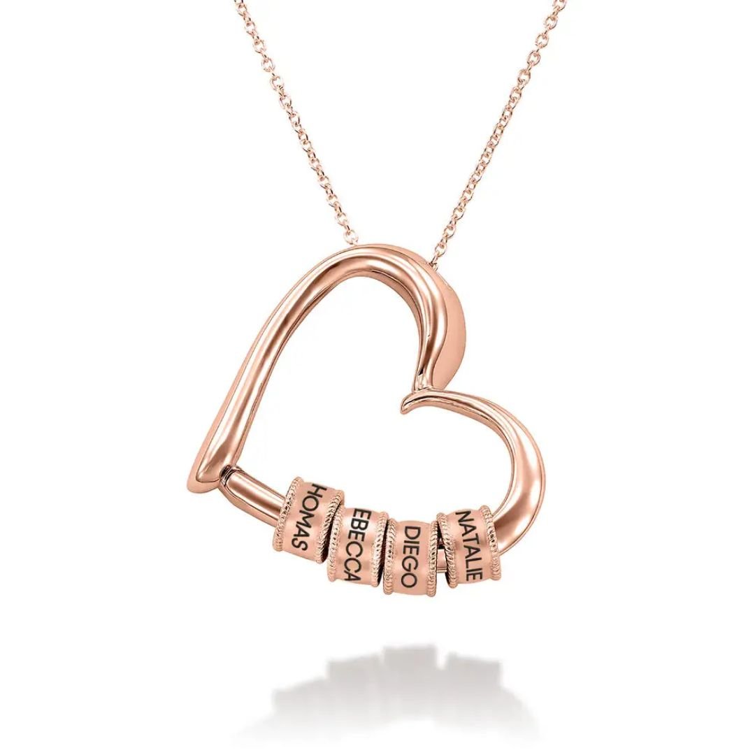 Collar corazón personalizado con nombres - Moroveta