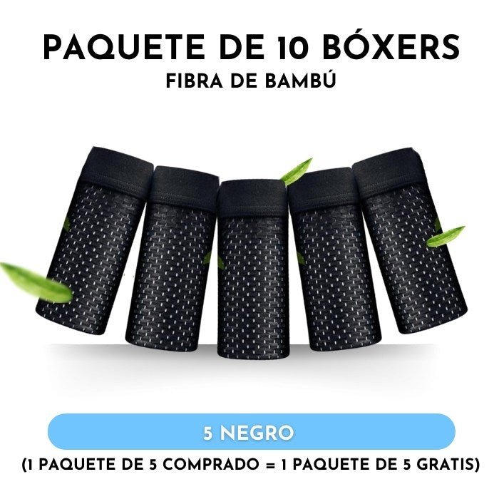 Kit 10 Boxers de Fibra de Bambú Box Hero - Paga 5 y llévate 10 - Hipnotelia