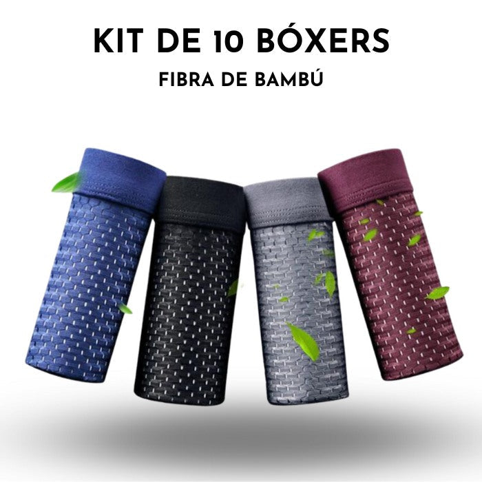 Kit 10 Boxers de Fibra de Bambú Box Hero - Paga 5 y llévate 10