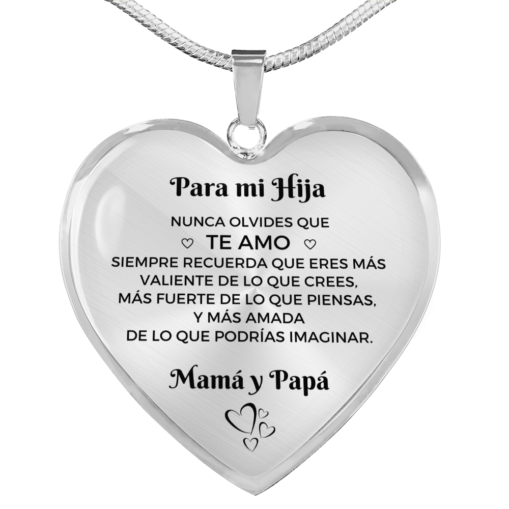 Collar con colgante Para mi Hija - De Mamá y Papá
